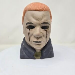 Michael Myers Chia Pet Halloween II Bleeding Eyes Ceramic Bust Planter Decor